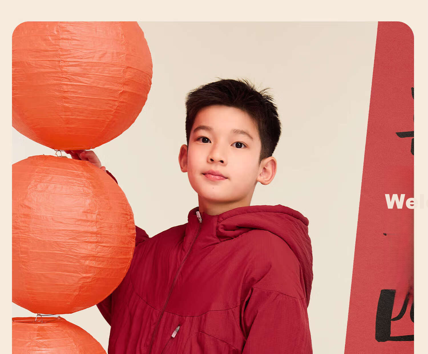 Zuo Xi Boys Red Cotton Jacket 2025 New Children's Snowy Cotton Padded Coat New Year Style Red 170 34
